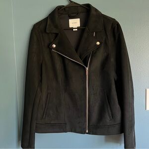 Old Navy Black Faux Suede Jacket